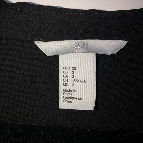 Black H&M Blouse Size 2 - Picture 2 of 2